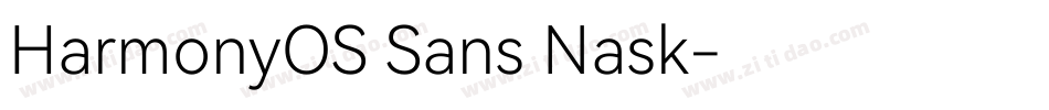 HarmonyOS Sans Nask字体转换